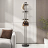 Tall Metal Gold-Black Freestanding Hooks Coat Rack Image - 7