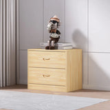 Tall Natural Finish Wood Vertical Five Drawers Chest Image - 21