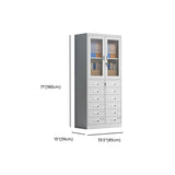 Tall Steel Vertical White Filing Cabinet with Key Lock Image - 16