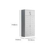 Tall Steel Vertical White Filing Cabinet with Key Lock Image - 18