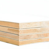 Tall Wood Free Standing Natural Closed Back Large Shoe Rack Image - 11