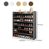 Tall Wood Free Standing Natural Closed Back Large Shoe Rack Image - 38