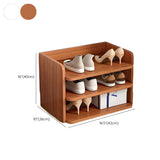 Tall Wooden Entryway Brown Large Capacity Shoe Rack Image - 44