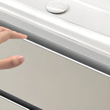 Tan Sink MDF Bathoom Vanity with Storage and Mirror Image - 10