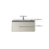 Tan Sink MDF Bathoom Vanity with Storage and Mirror #size
