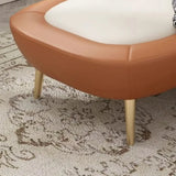 Tan Solid Color Reclining Leather Relax Right-Arm Chaise Image - 11