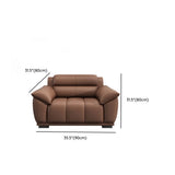 Tan Waterproof Faux Leather Upholstered Back Sofa #size