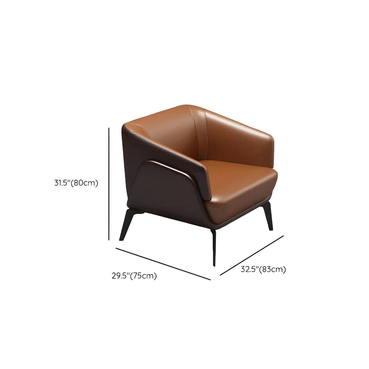 Tan Waterproof Leather Upholstered Back Sofa Set Image - 21