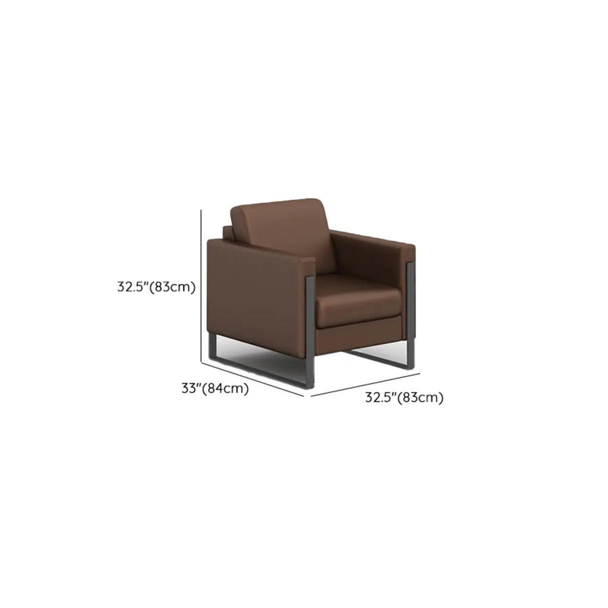 Tan Waterproof Leather Wood Frame 3-Seater Sofa Set Image - 12