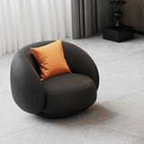 Tear Resistant Faux Leather Curved Tight Back Sofa Image - 5