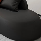 Tear Resistant Faux Leather Curved Tight Back Sofa Image - 9