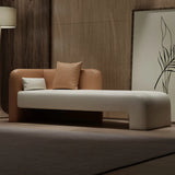Tear Resistant Faux Leather Upholstered Left-Arm Chaise Image - 10