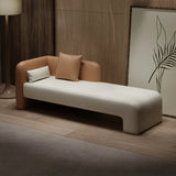 Tear Resistant Faux Leather Upholstered Left-Arm Chaise Image - 2