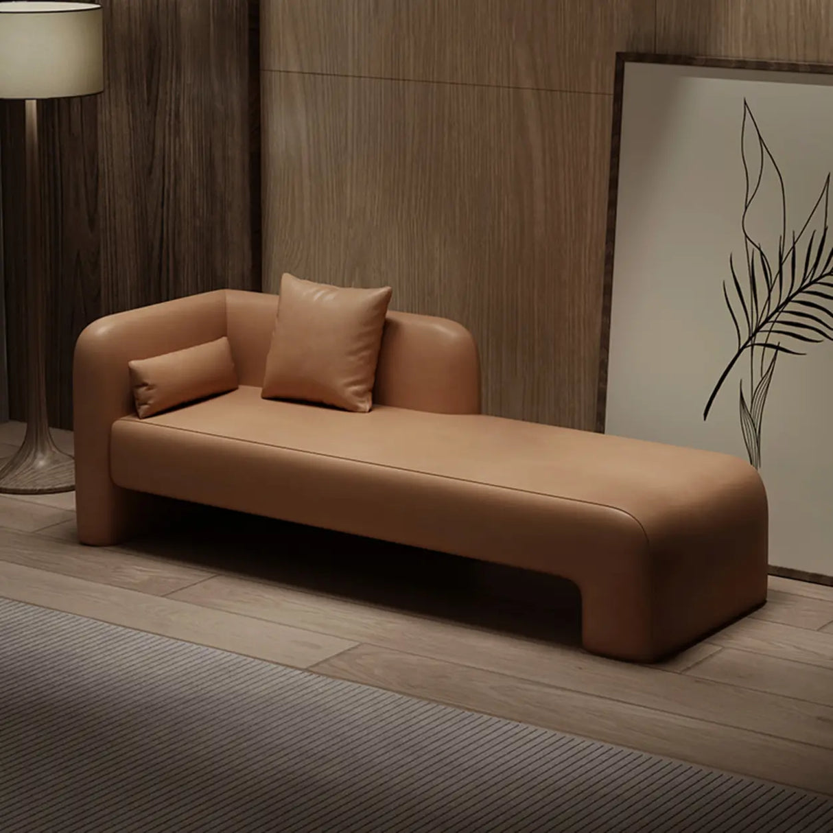 Tear Resistant Faux Leather Upholstered Left-Arm Chaise Image - 7