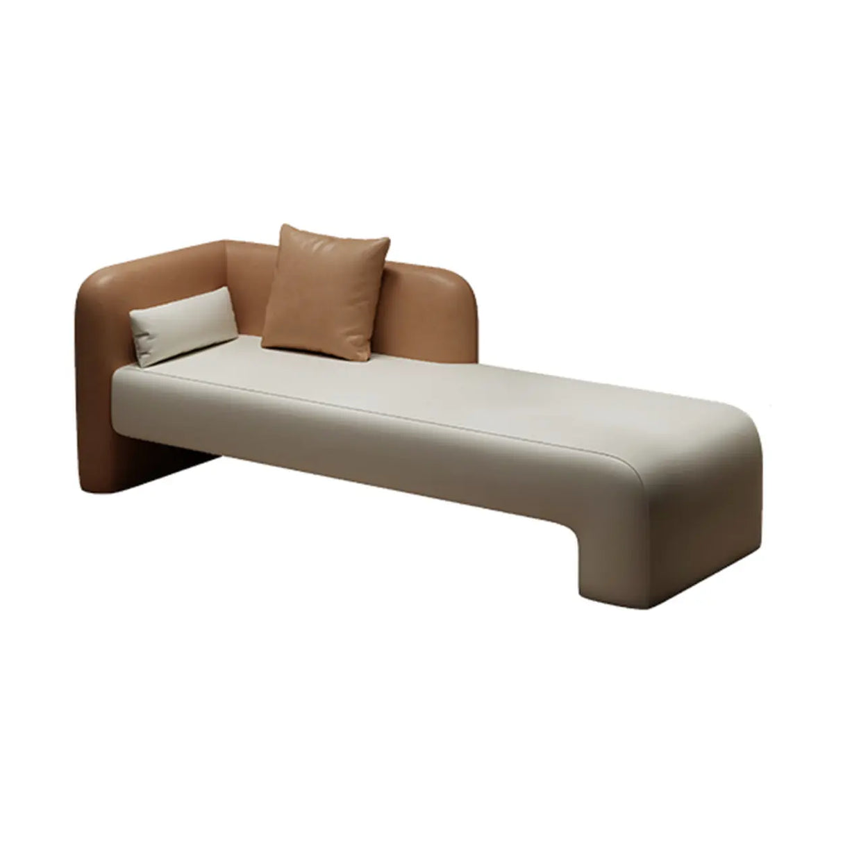 Tear Resistant Faux Leather Upholstered Left-Arm Chaise Image - 8