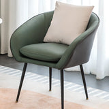 Tear Resistant Fixed Back Barrel Chair with Pillow Image - 11