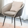Tear Resistant Fixed Back Barrel Chair with Pillow Image - 12