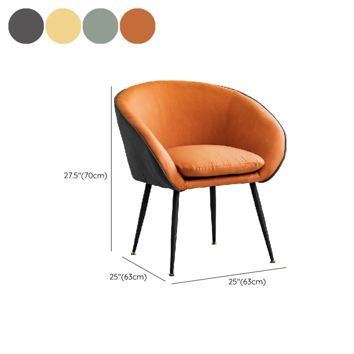 Tear Resistant Fixed Back Barrel Chair with Pillow 