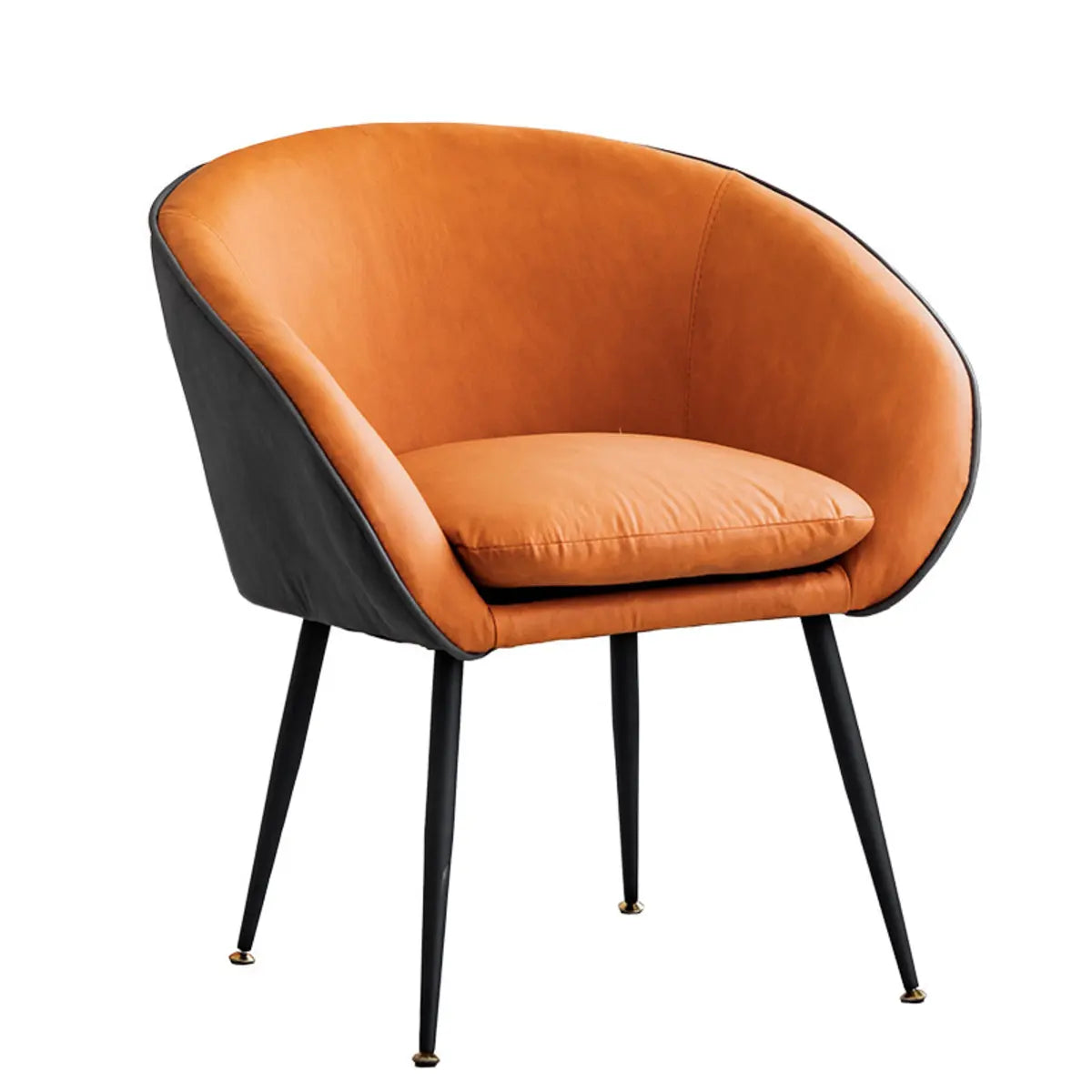 Tear Resistant Fixed Back Barrel Chair with Pillow Image - 5