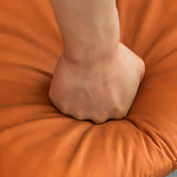 Tear Resistant Fixed Back Barrel Chair with Pillow Image - 9