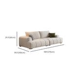 Tear Resistant L-Shaped Fabric White Large Sectional Sofa #size