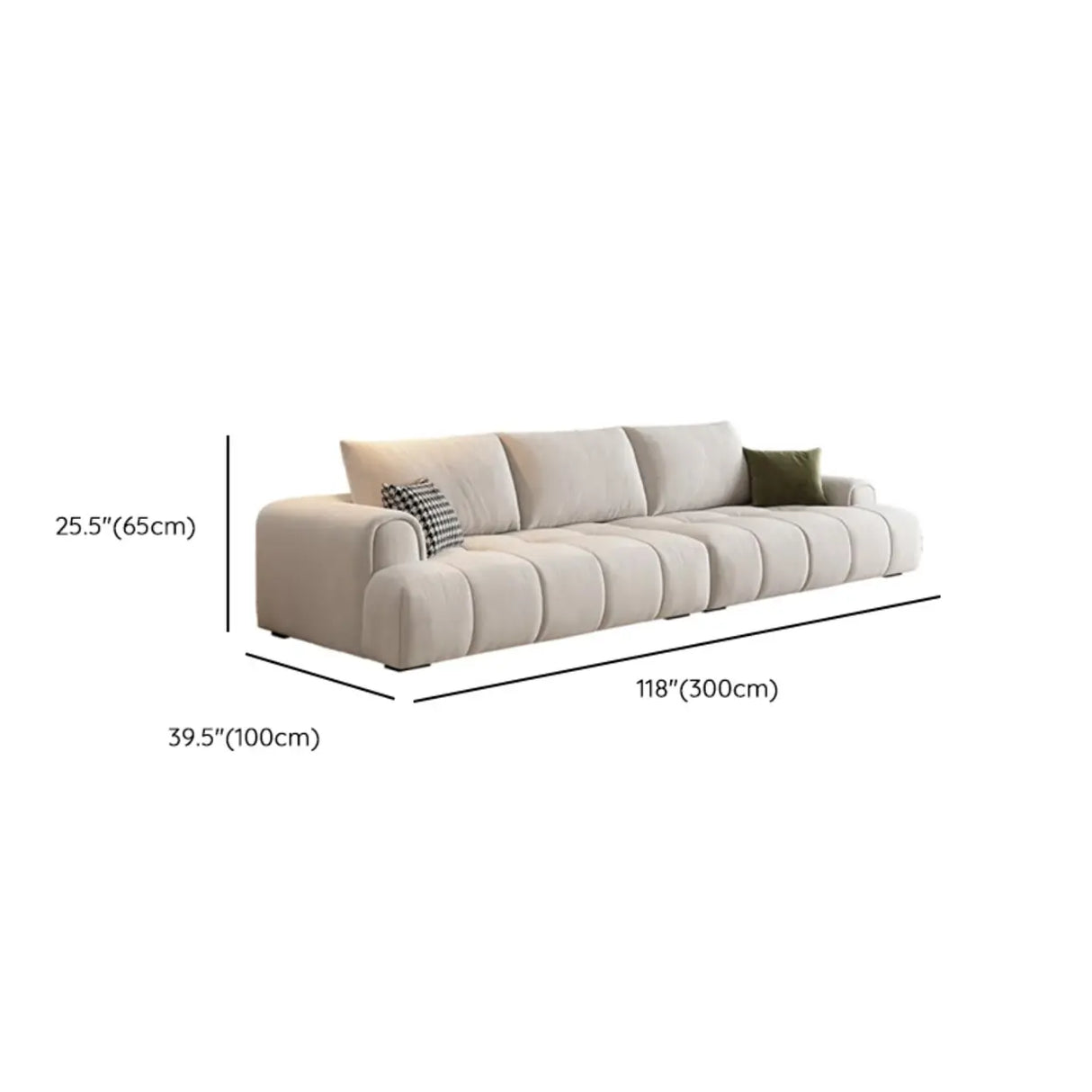 Tear Resistant L-Shaped Fabric White Large Sectional Sofa Image - 12