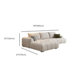 Tear Resistant L-Shaped Fabric White Large Sectional Sofa Image - 15