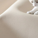 Tear Resistant Leather Square Arm Cushion Back Sofa Image - 11