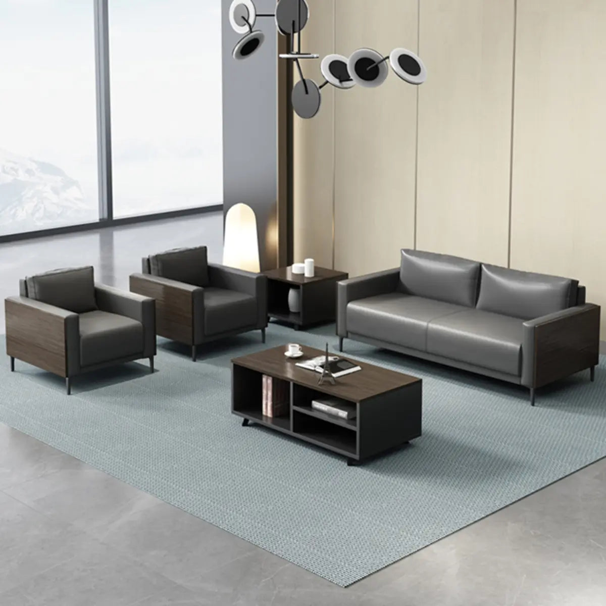 Tear Resistant Sewn Pillow Back Sofa Seating Group Image - 3