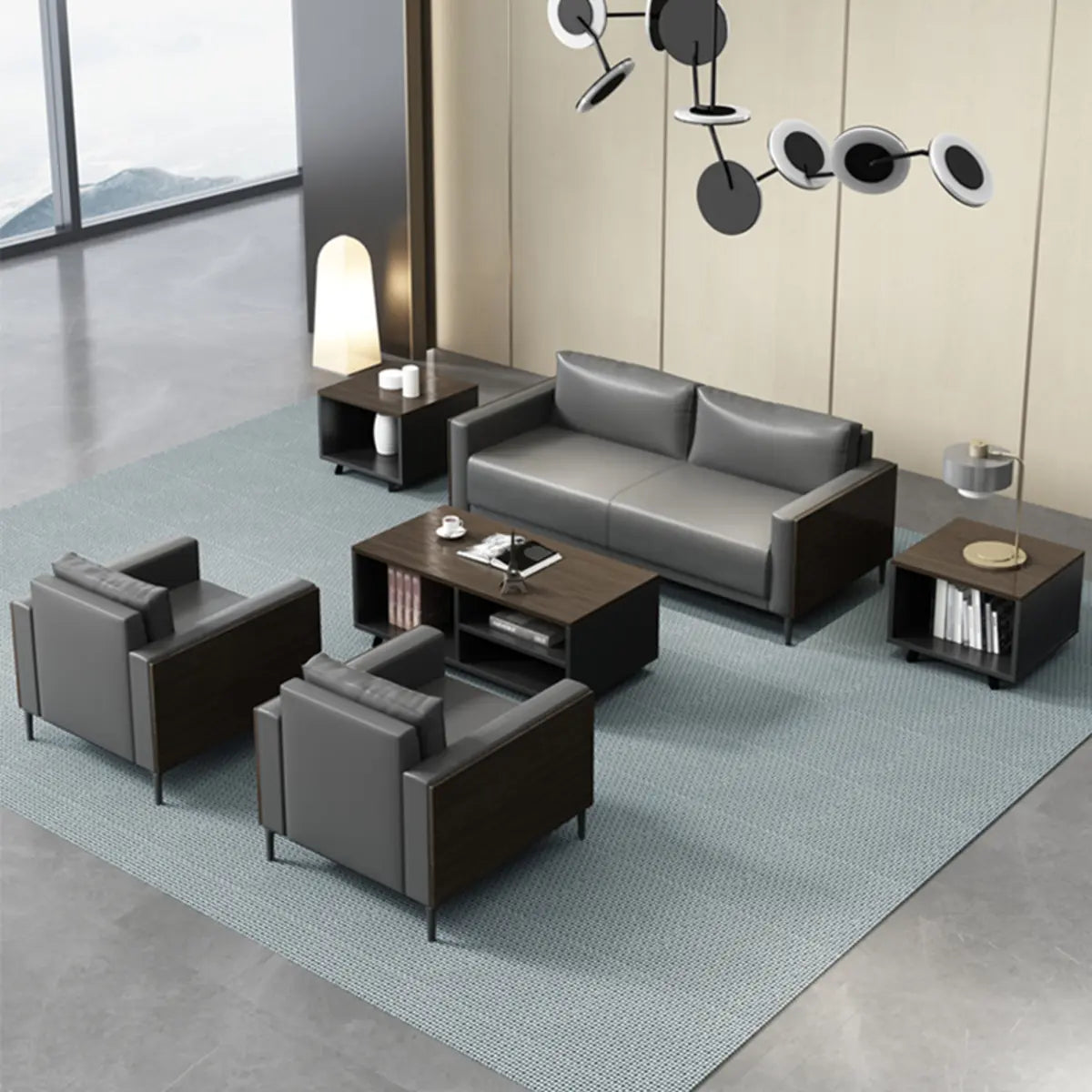 Tear Resistant Sewn Pillow Back Sofa Seating Group Image - 4