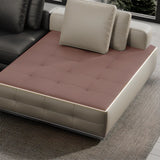 Tear Resistant U-Shape Leather Black Large Sectional Sofa Image - 15
