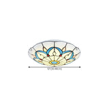 Tiffany Stained Glass Flush Mount Light Living Room #size