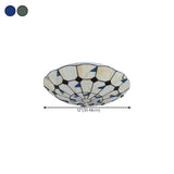 Tiffany Stained Glass Flush Mount Light Living Room Image - 17