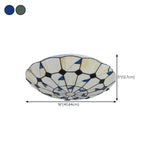 Tiffany Stained Glass Flush Mount Light Living Room Image - 18