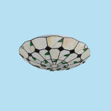 Tiffany Stained Glass Flush Mount Light Living Room Image - 5