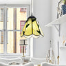 Tiffany Stained Glass Green Leaves Dome Pendant Light Image - 5