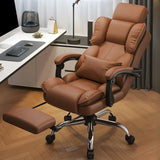 Tilt Brown Adjustable Ergonomic Steel Frame Office Chair Image - 1