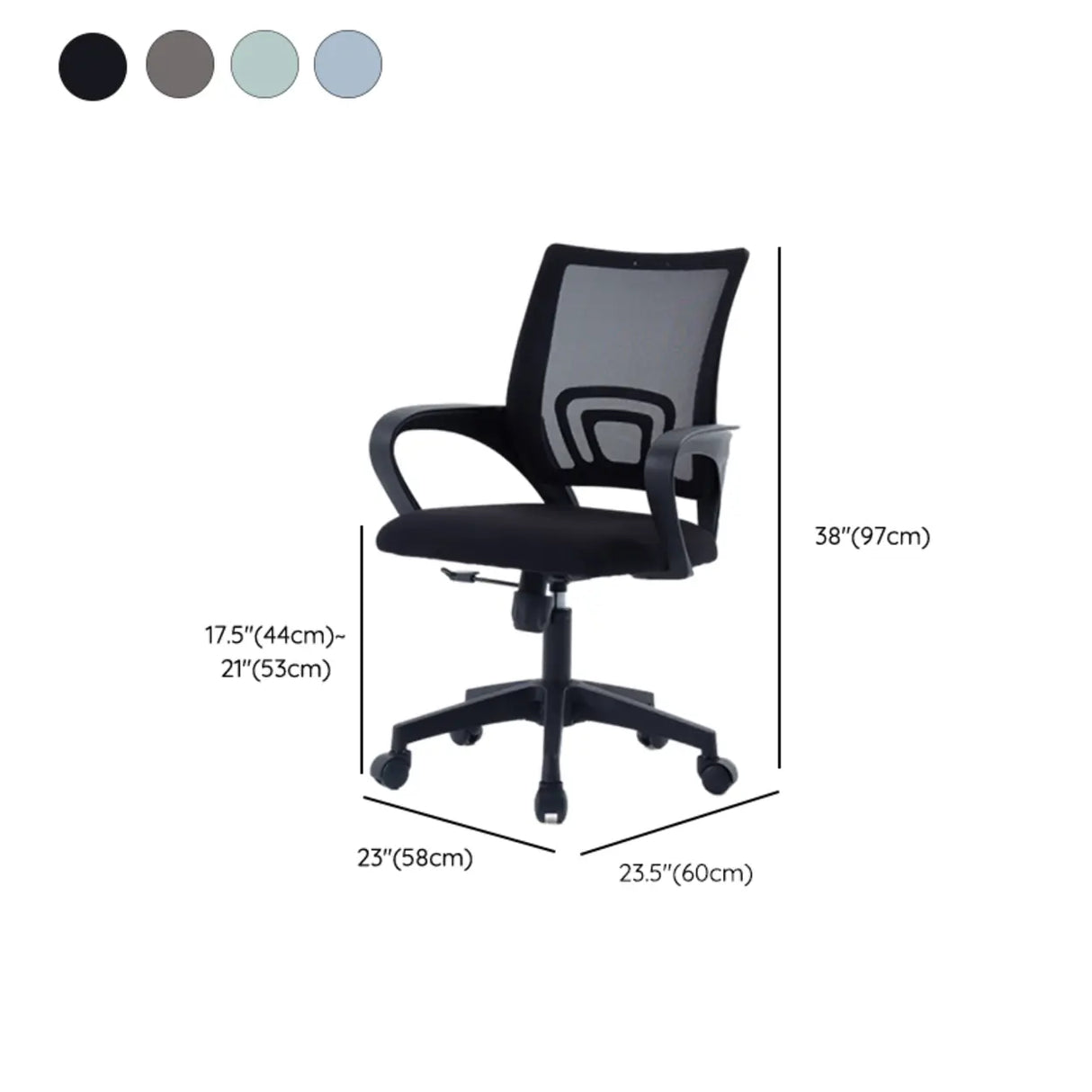 Tilt Ergonomic Mesh Adjustable Office Chair with Headrest Image - 17