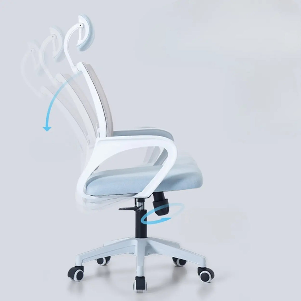 Tilt Ergonomic Mesh Adjustable Office Chair with Headrest Image - 6