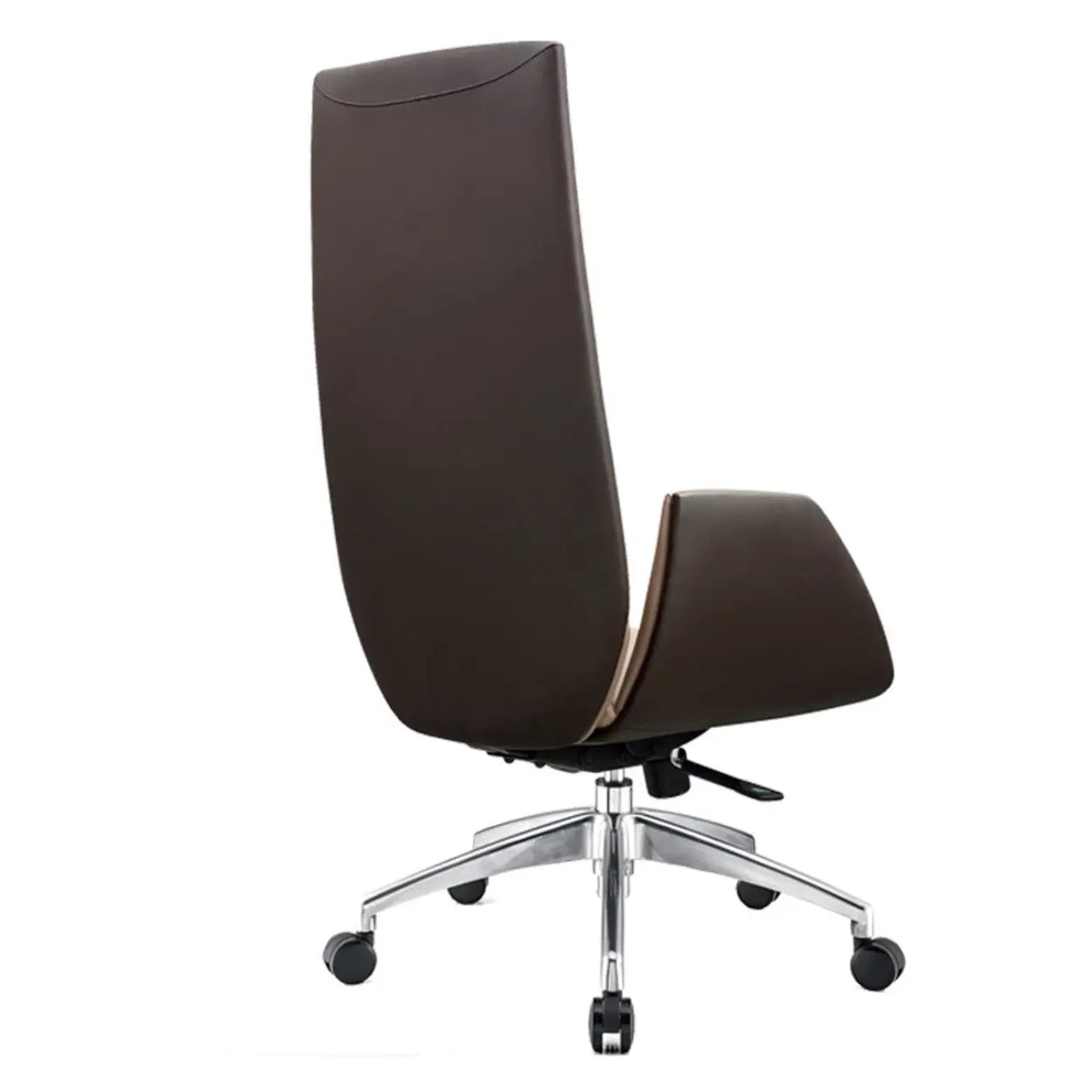 Tilt Ivory Swivel Adjustable Aluminum Leather Office Chair Image - 3