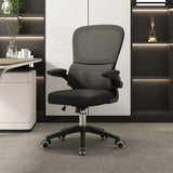 Tilt Mechanism Ergonomic Grey Adjustable Lumbar Office Chair Image - 11