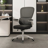 Tilt Mechanism Ergonomic Grey Adjustable Lumbar Office Chair Image - 13