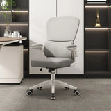 Tilt Mechanism Ergonomic Grey Adjustable Lumbar Office Chair Image - 15