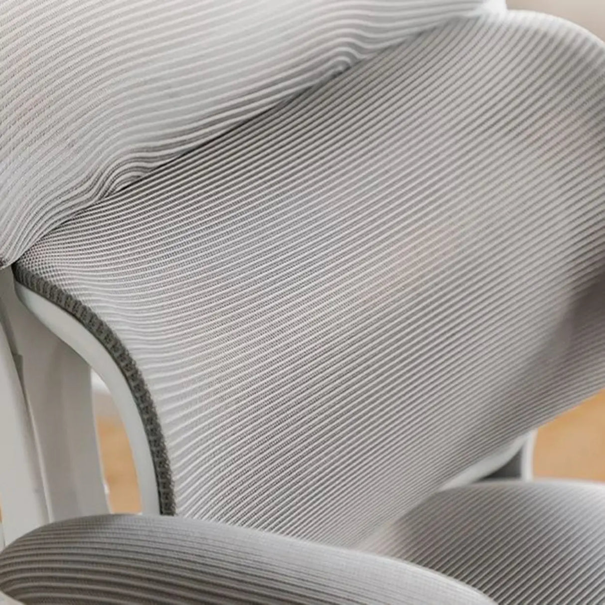 Tilt Mechanism Ergonomic Grey Adjustable Lumbar Office Chair Image - 16