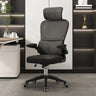 Tilt Mechanism Ergonomic Grey Adjustable Lumbar Office Chair Image - 2