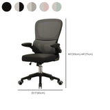 Tilt Mechanism Ergonomic Grey Adjustable Lumbar Office Chair Image - 20