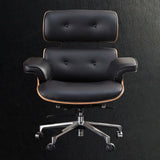 Tilt Mechanism Ergonomic Wood Swivel Leather Office Chair Image - 13