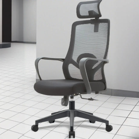 Tilt Mechanism Mesh Swivel Office Chair with Lumbar Support Image - 2