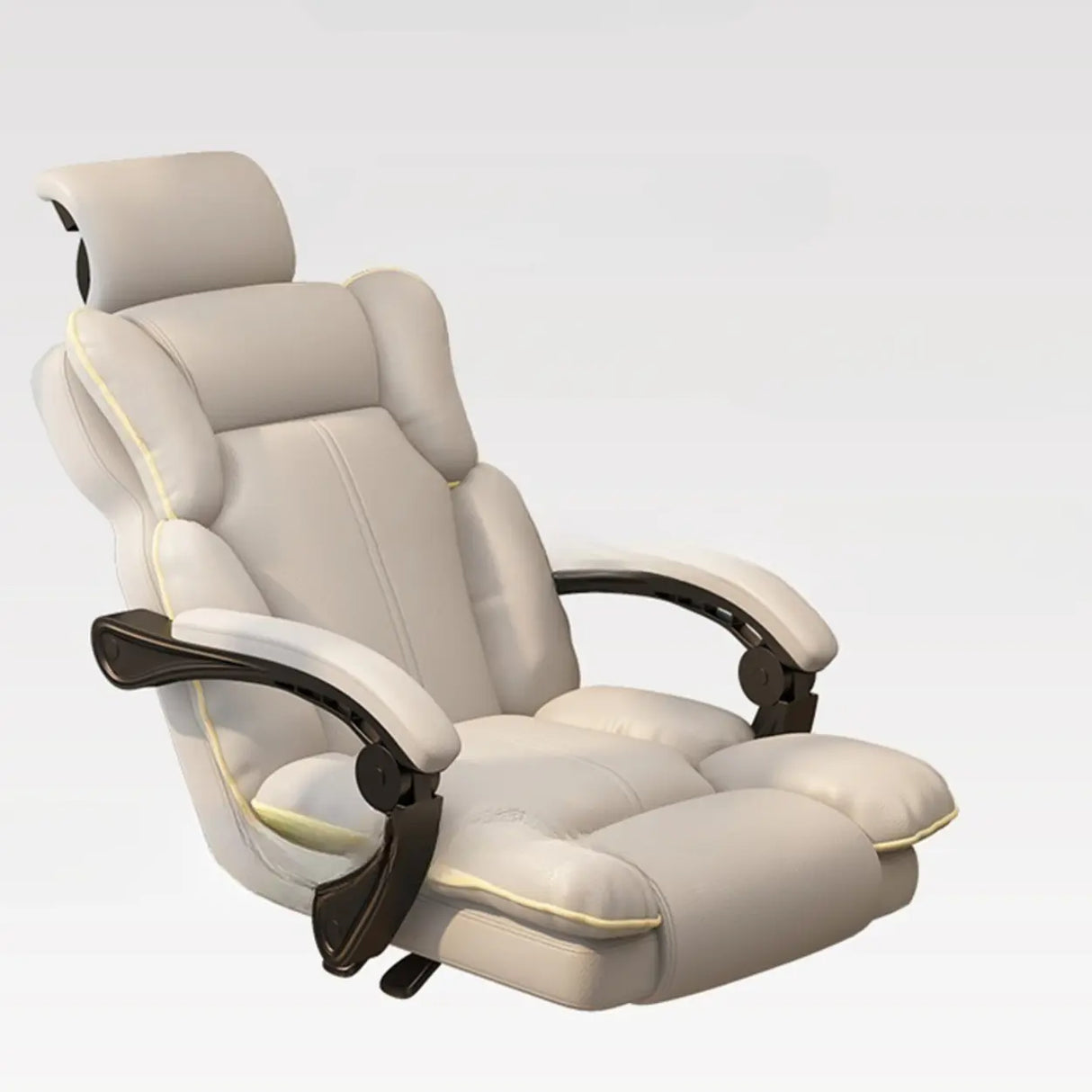 Tilt Mechanism Steel Frame Swivel Leather Task Office Chair Image - 12