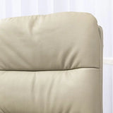 Tilt Mechanism Swivel Leather Conference Beige Office Chair Image - 10